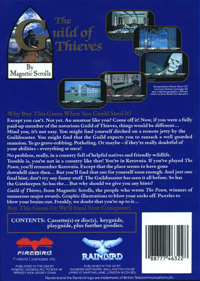 The Guild of Thieves box back