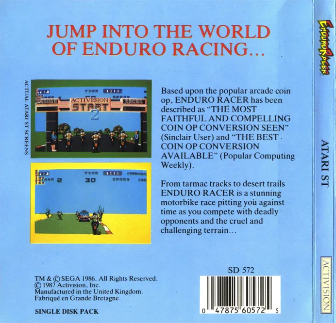 Enduro Racer box back