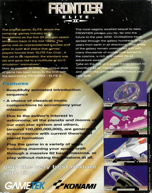 Frontier: Elite II box back