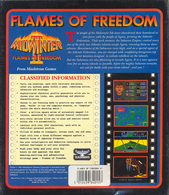 Midwinter II: Flames of Freedom box back