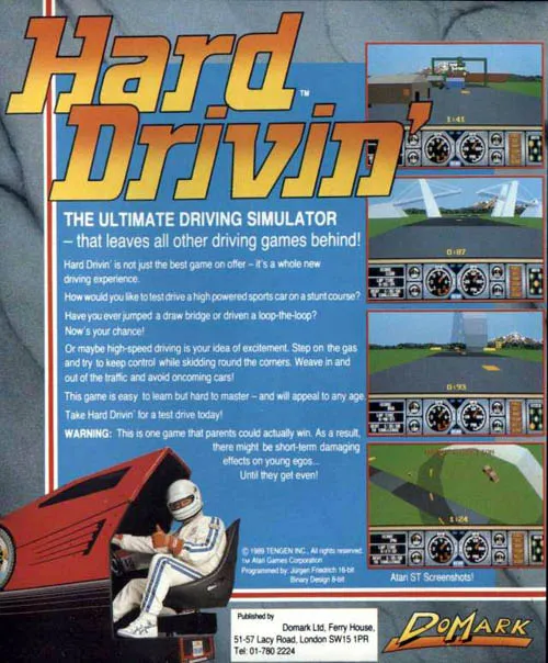 Hard Drivin' box back