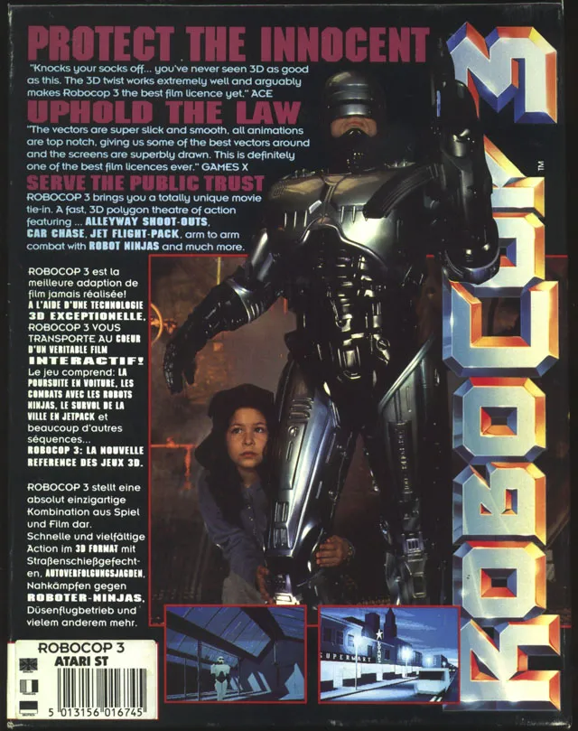 Robocop 3 box back