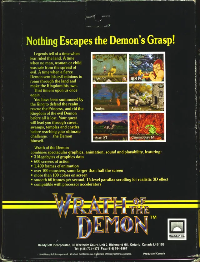 Wrath of the Demon box back