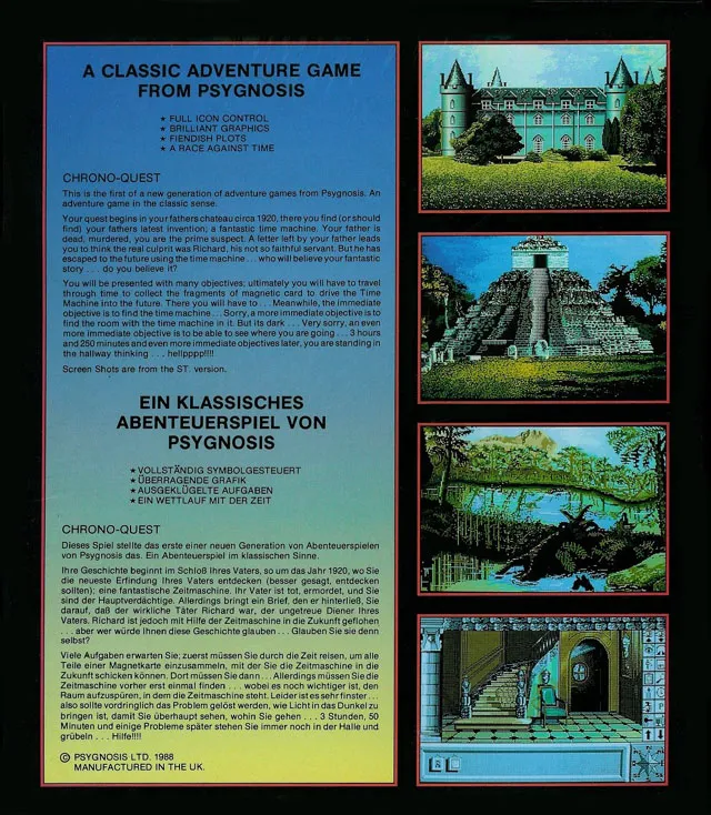 Chrono Quest box back