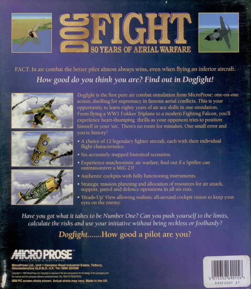 Dogfight box back