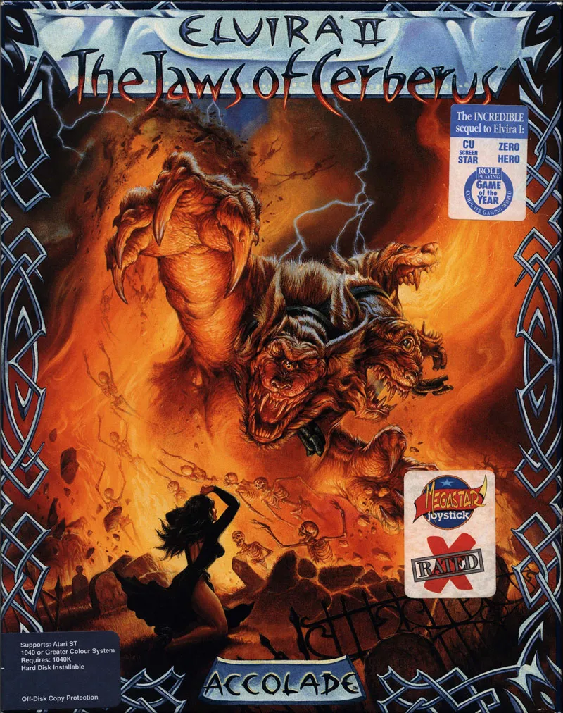 Elvira II: The Jaws of Cerberus box art