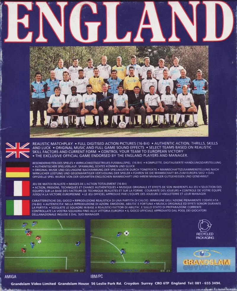 England Championship Special box back