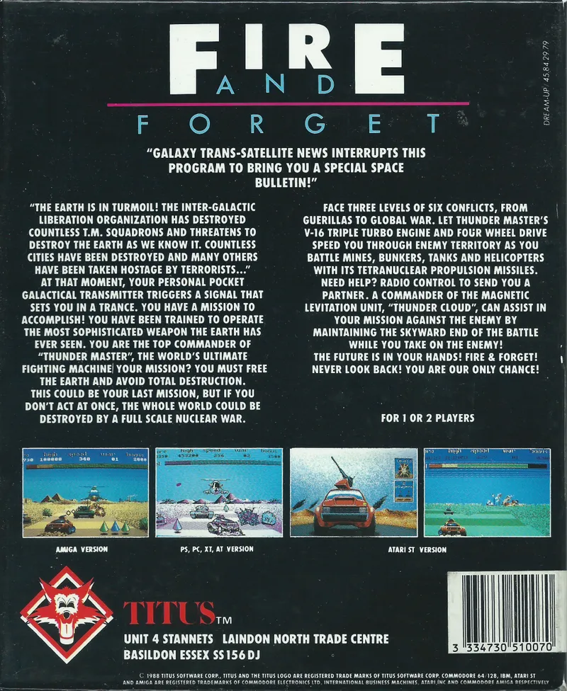 Fire and Forget box back