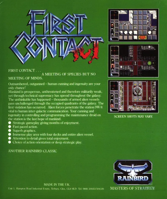 First Contact box back