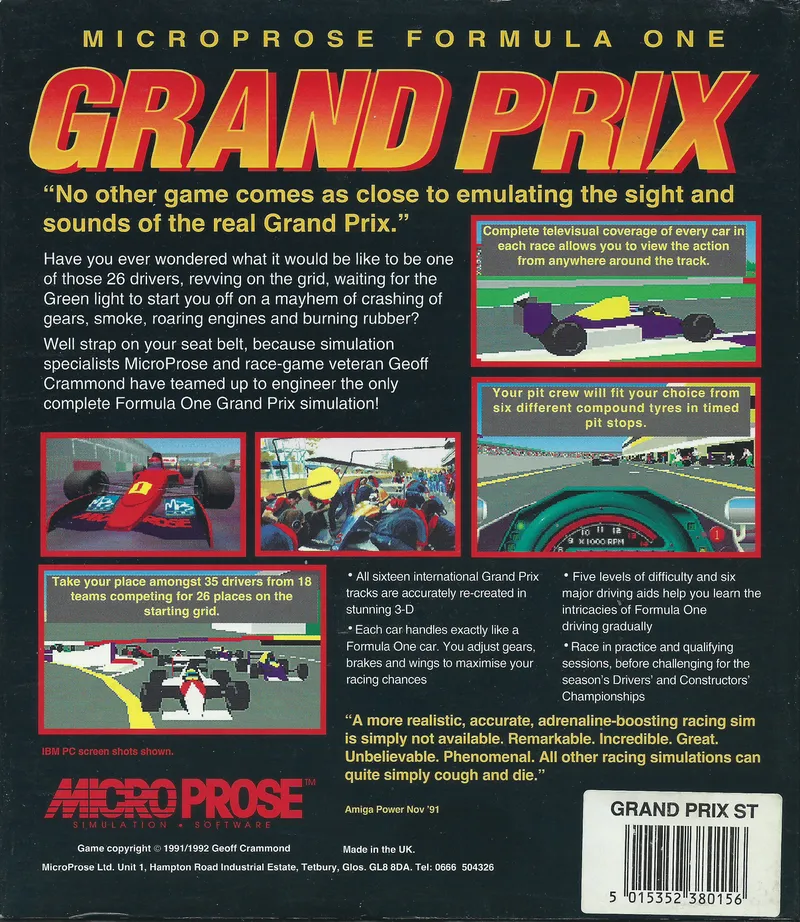Formula One Grand Prix box back