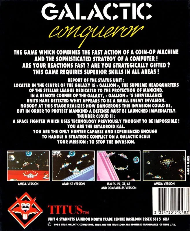 Galactic Conqueror box back