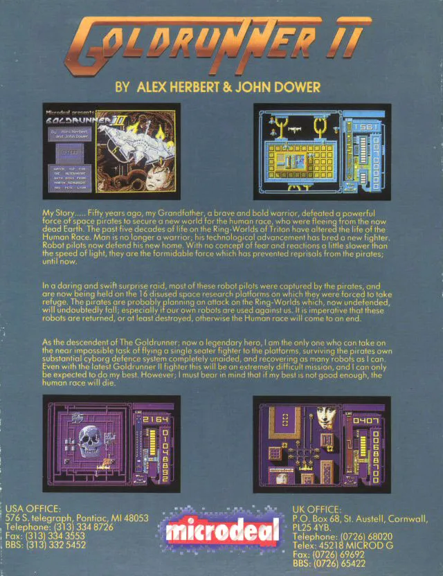 Goldrunner II box back