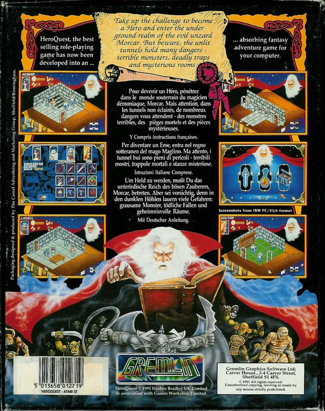 HeroQuest box back