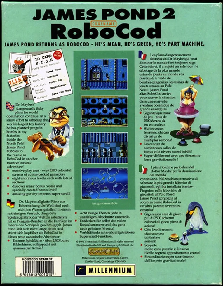 James Pond 2: Codename RoboCod box back