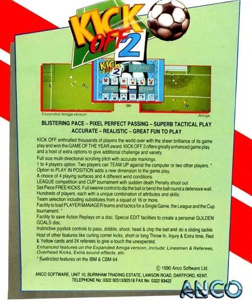 Kick Off 2 box back