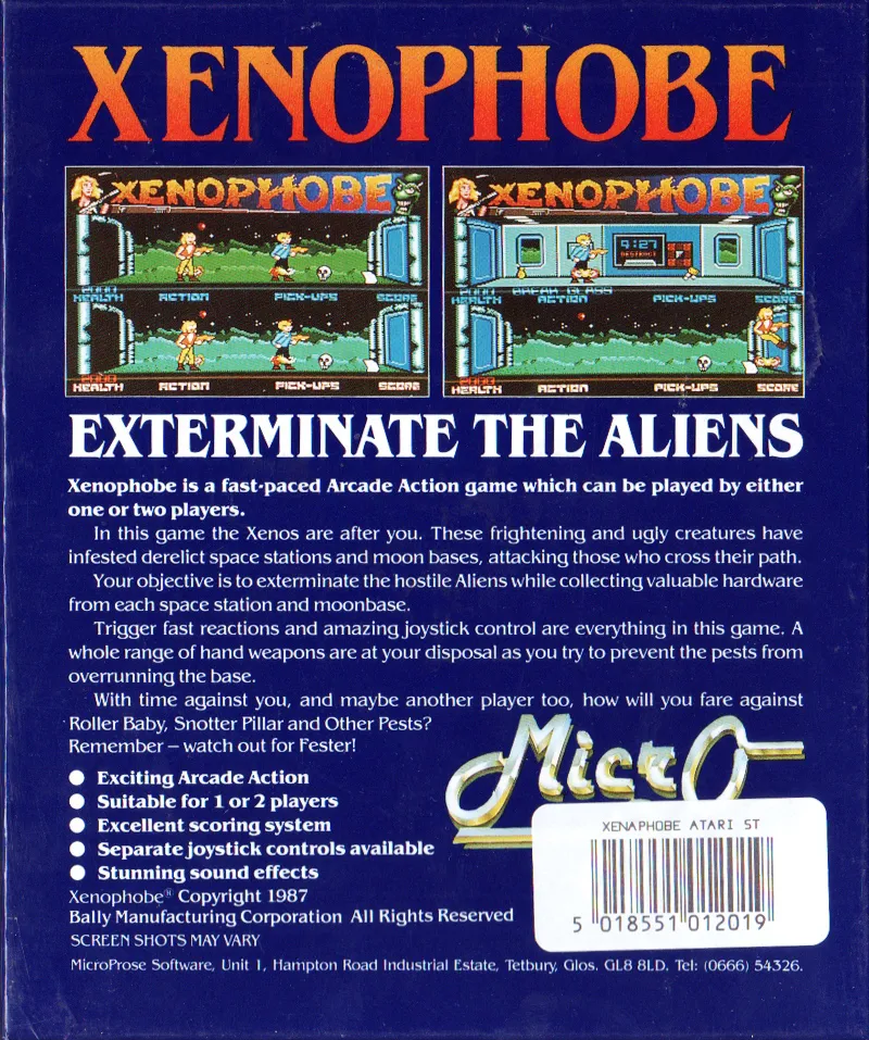 Xenophobe box back