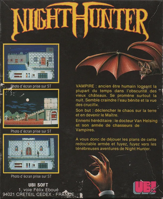 Night Hunter box back
