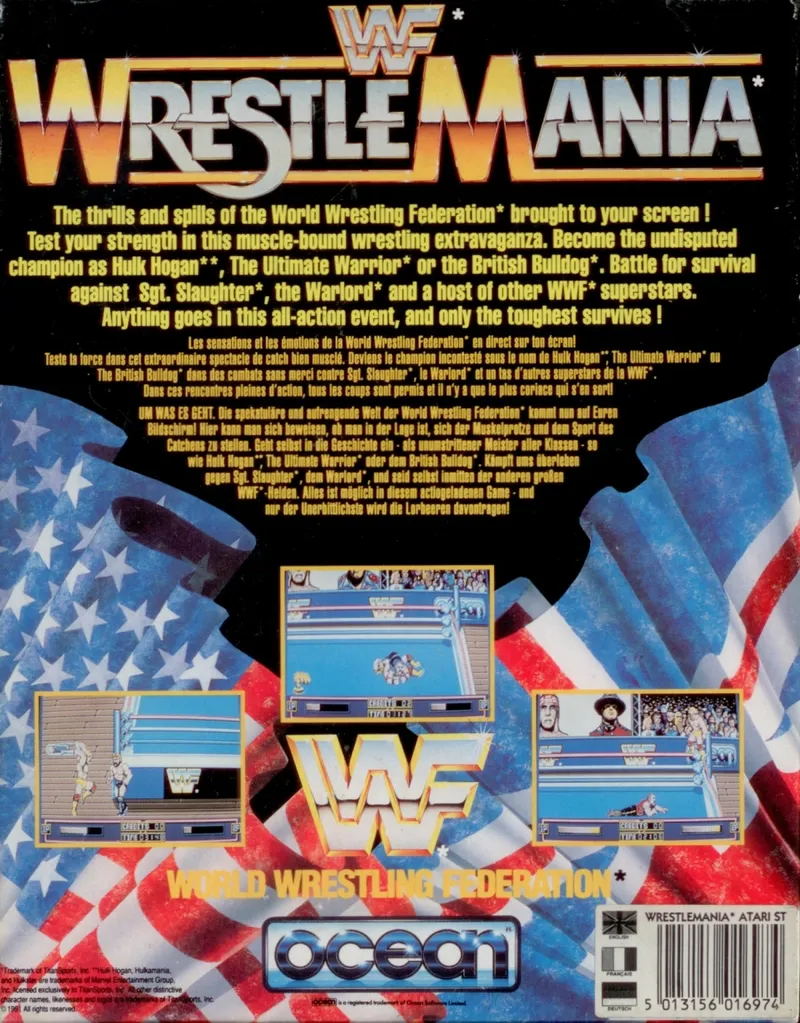 WWF Wrestlemania box back