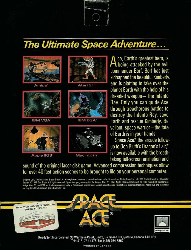Space Ace box back
