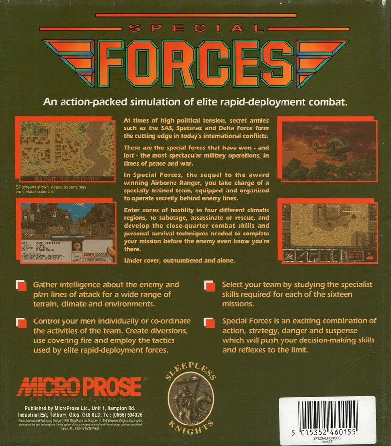 Special Forces box back