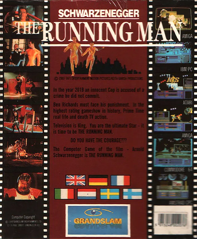 The Running Man box back