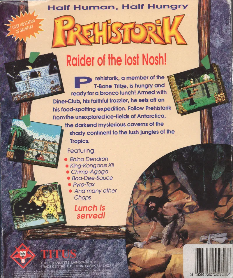 Prehistorik box back