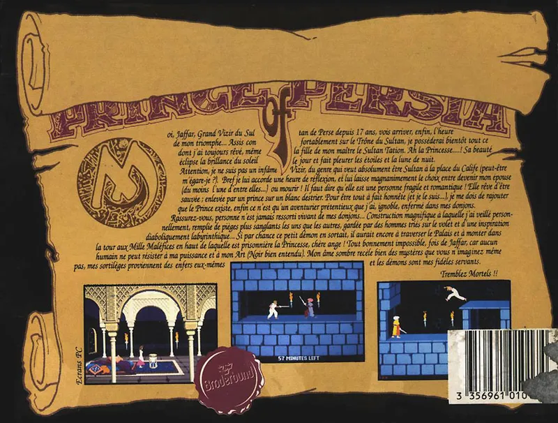 Prince of Persia box back