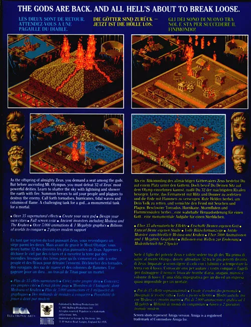 Populous II box back