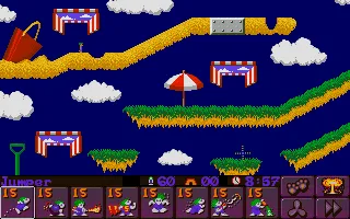 Backdrop artwork for Lemmings 2: The Tribes