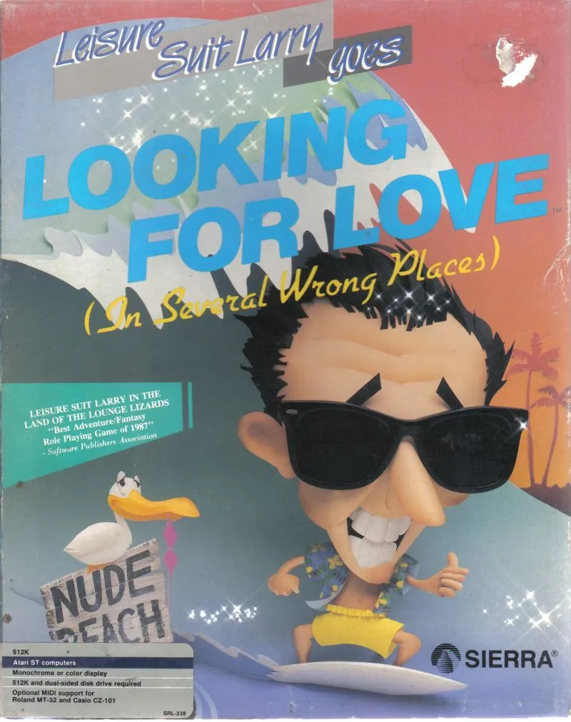 Leisure Suit Larry 2: Leisure Suit Larry Goes Looking For Love: In Several Wrong Places cover art for Atari ST