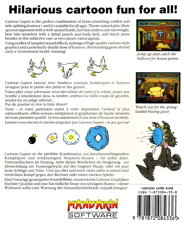 Cartoon Capers box back