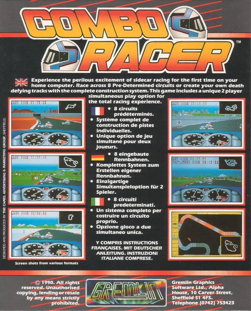 Combo Racer box back