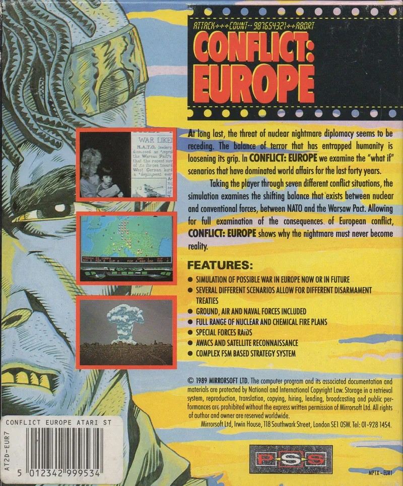 Conflict: Europe box back