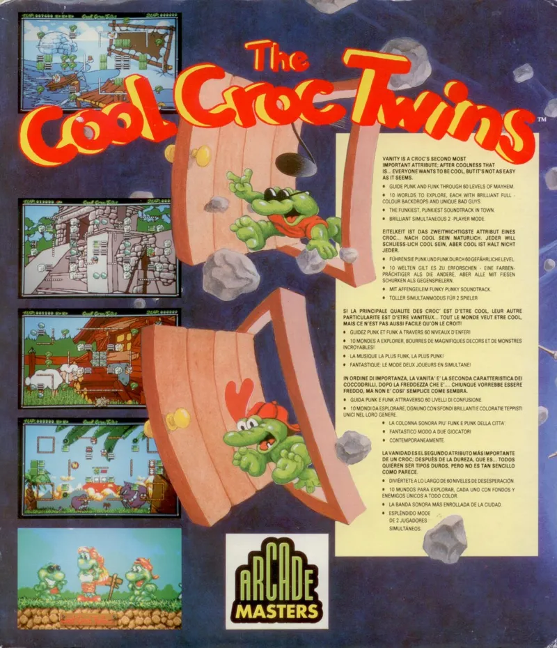 The Cool Croc Twins box back