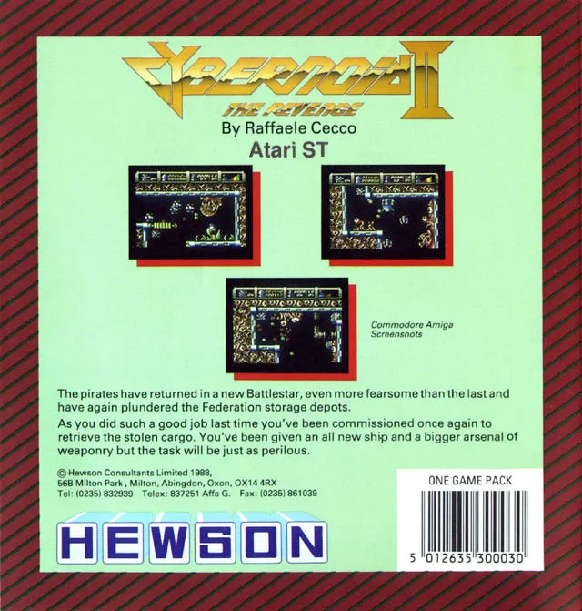 Cybernoid II: The Revenge box back