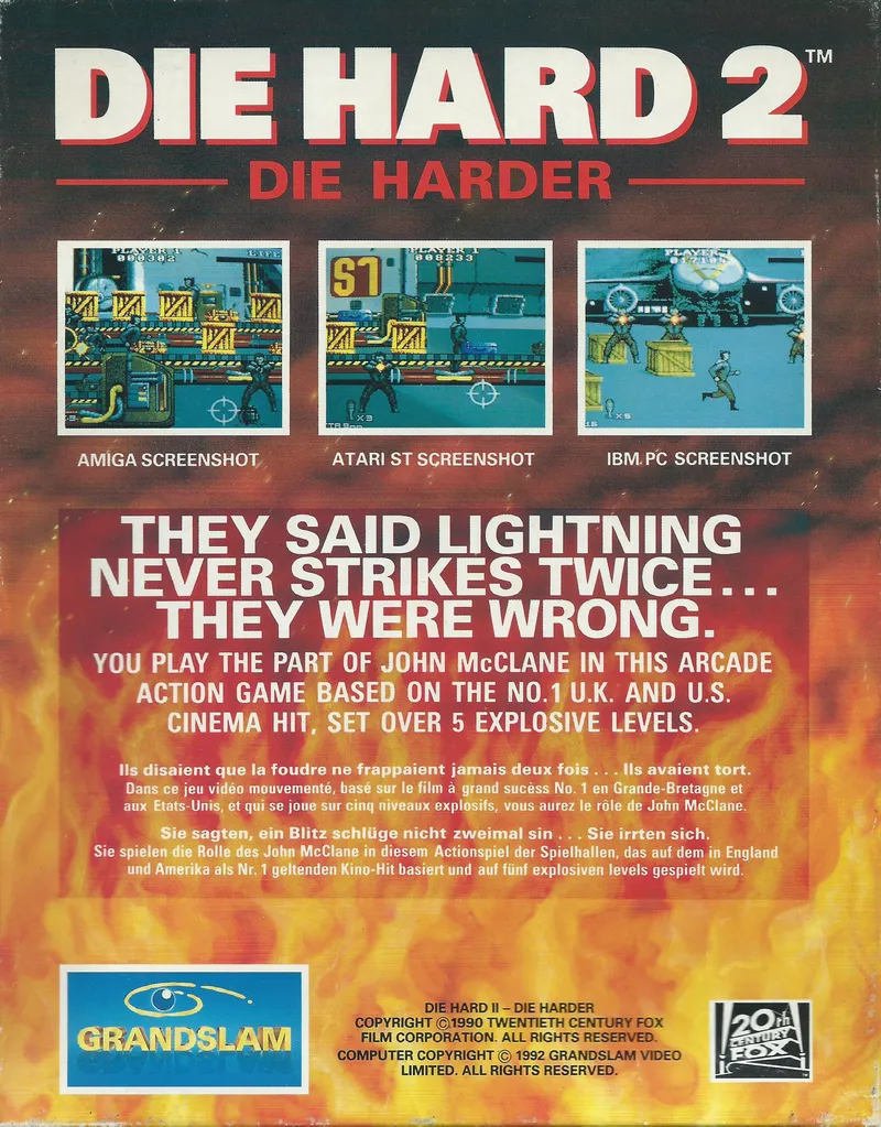 Die Hard 2: Die Harder box back