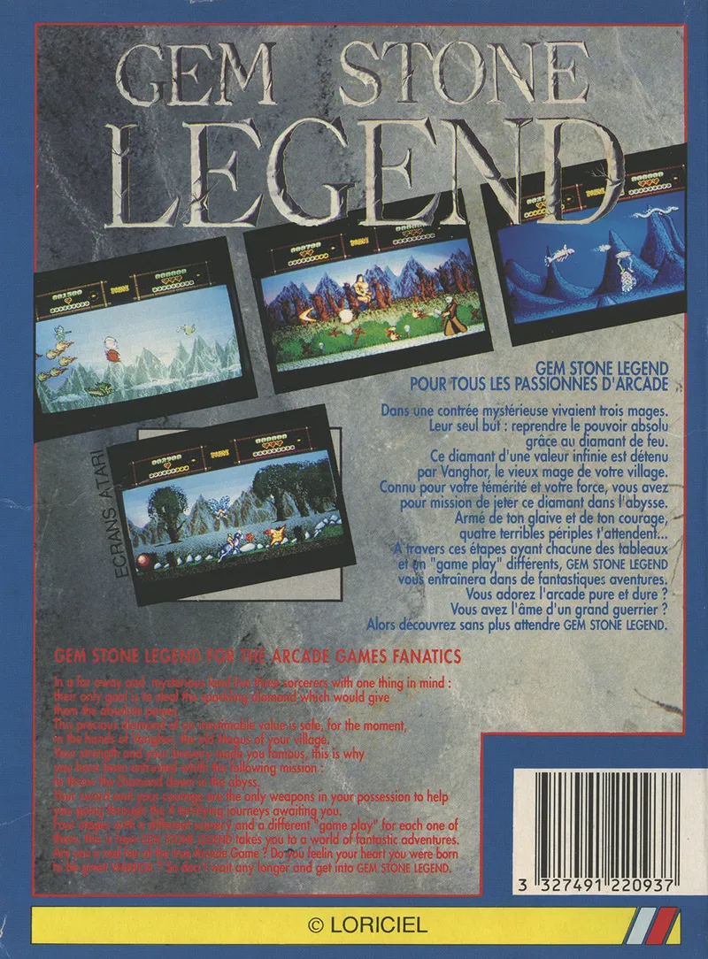 Gem Stone Legend box back