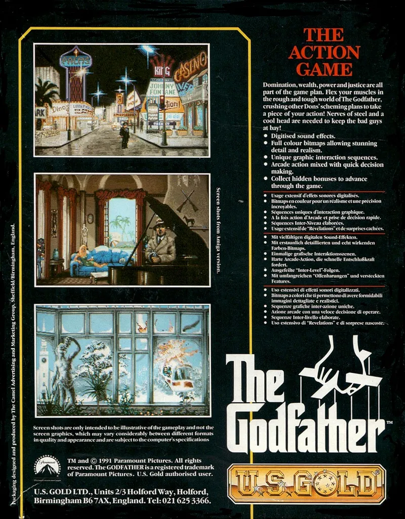 Godfather, The box back