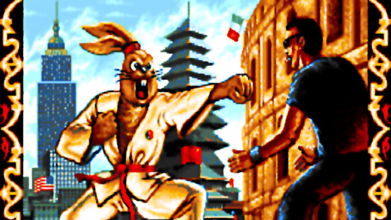 Backdrop artwork for International Ninja Rabbits