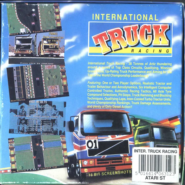 International Truck Racing box back