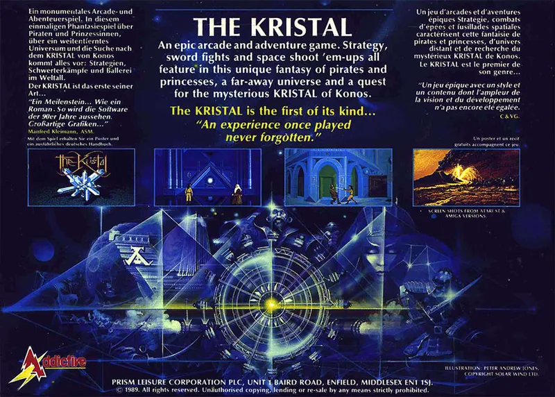 Kristal, The box back