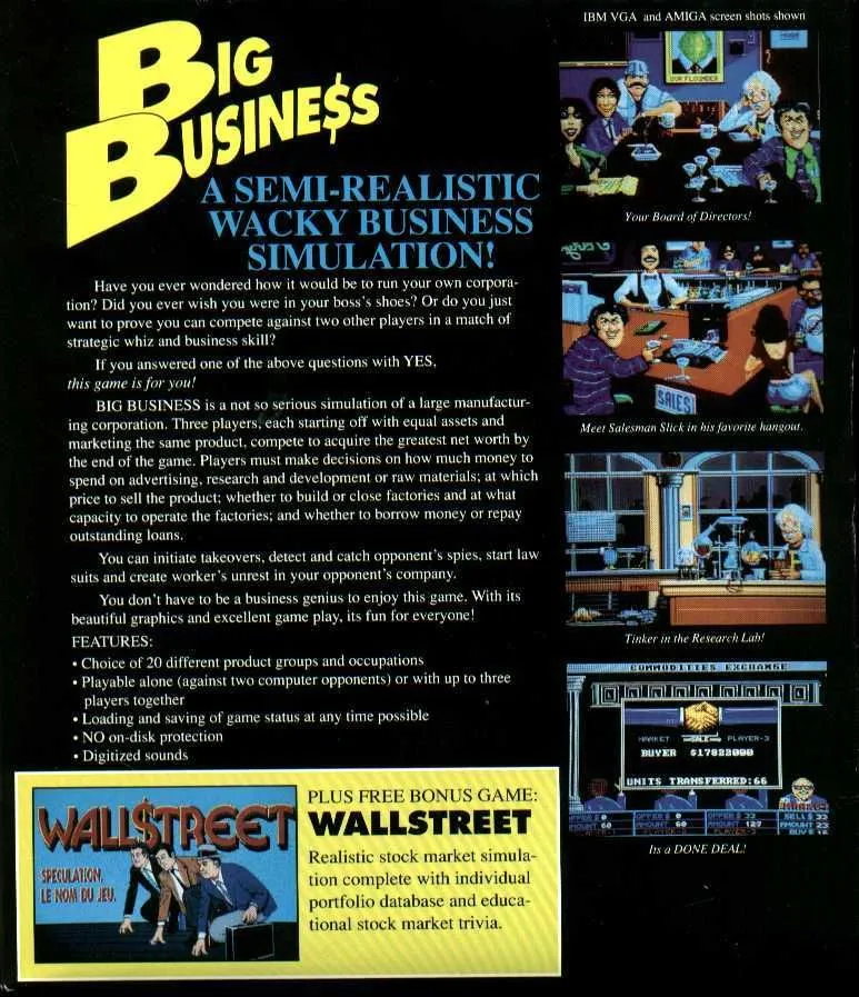 Big Business box back