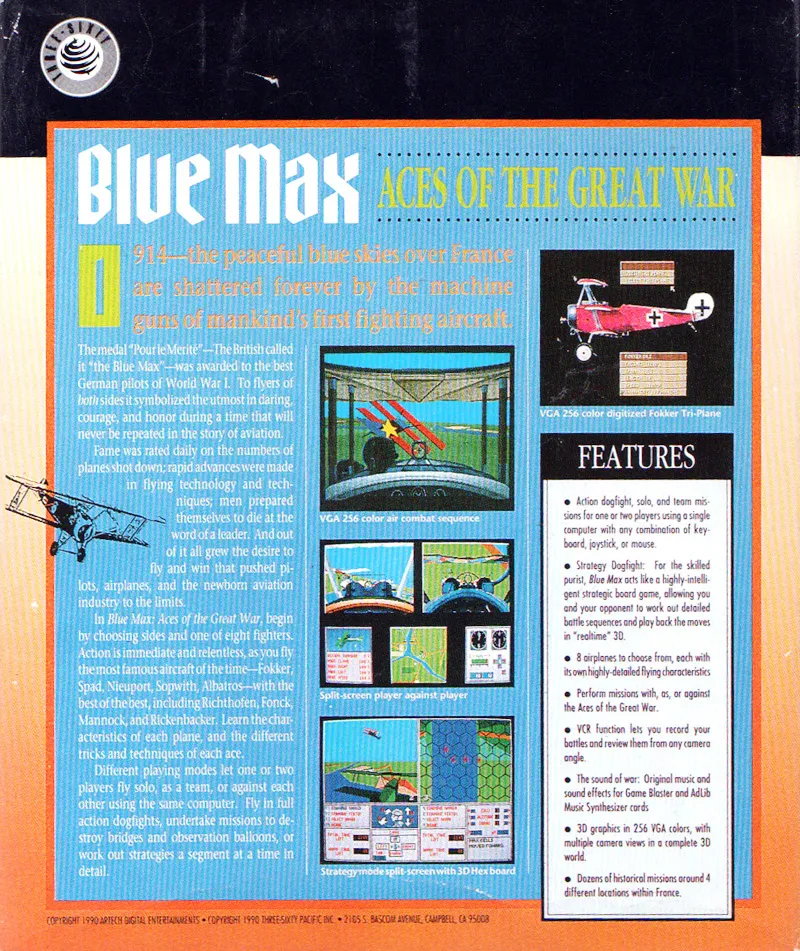 Blue Max box back