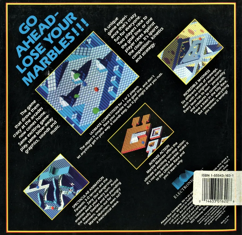 Marble Madness box back