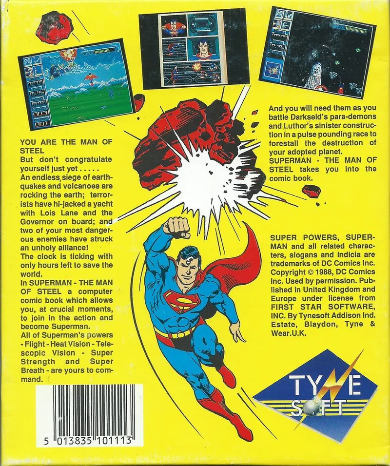 Superman: The Man of Steel box back