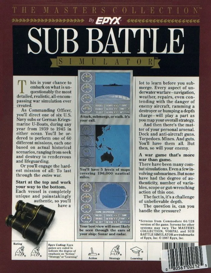 Sub Battle Simulator box back