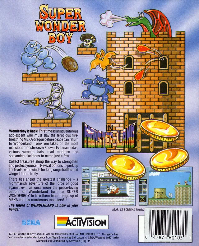 Super Wonder Boy in Monsterland box back