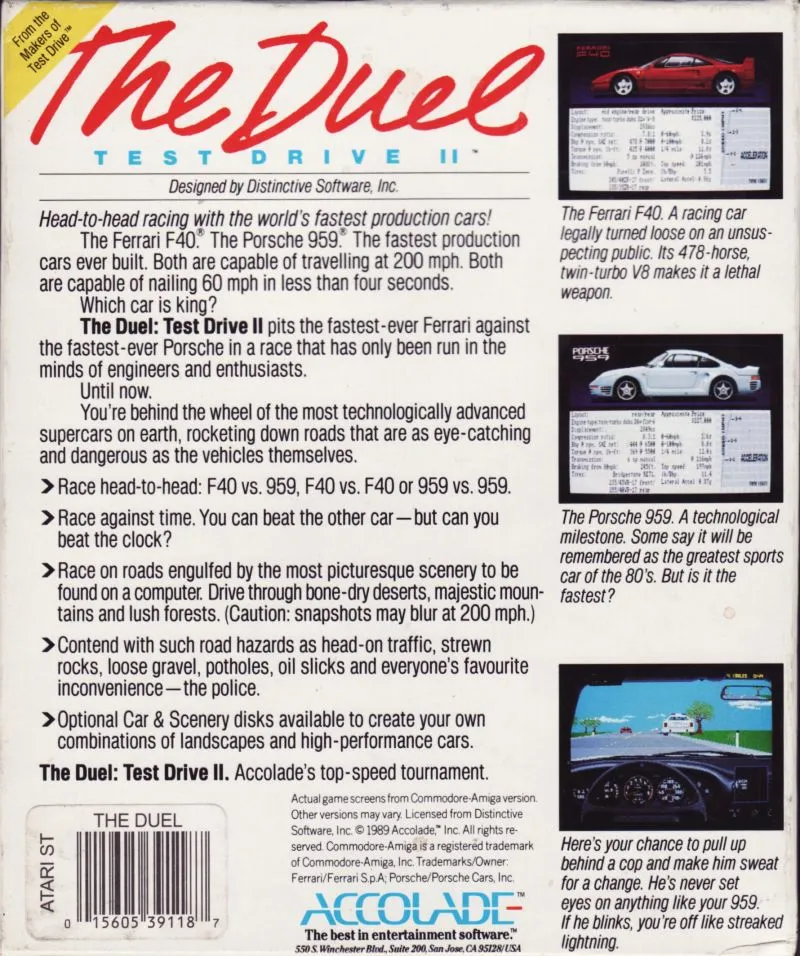 Test Drive 2: The Duel box back