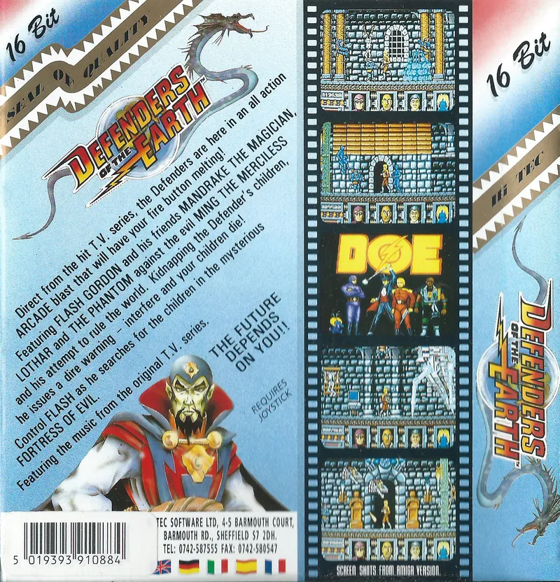 Defenders of the Earth box back