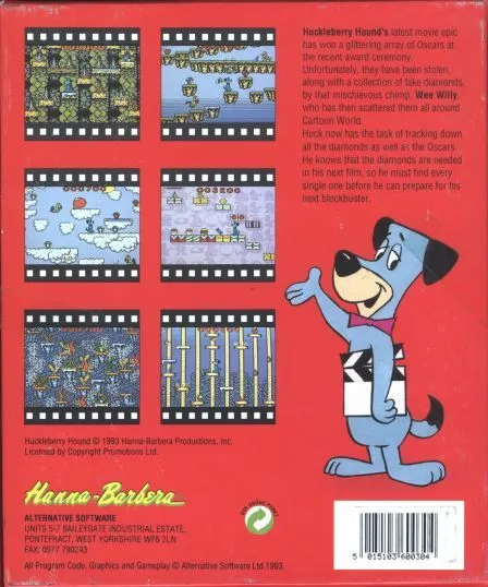 Huckleberry Hound In Hollywood Capers box back